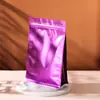 Saco de Embalagem com Janela Lateral, Folha de Alumínio Fosca, para Chá, Café, Ração para Gatos e Cachorros, Saco Colorido com Fechamento Zíper de Oito Lados, Grau Alimentício