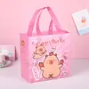 Capibara Linda Bolsa de Regalo Caricatura de Capibara Bolsa de Tote No Tejida Bolsa de Compras Regalo Bolsa de Regalo No Tejida