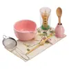 Set de Cuatro Piezas de Matcha Wangchuan: Accesorios para Ceremonia del Té de la Dinastía Song, Tazón de Matcha, Soporte para Batidor de Té, Herramientas para Ceremonia del Té