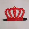 Tocados de Corona de Rey Halloween Junio 1 Día del Niño Disfraces Accesorios de Actuación Corona Brillante de Princesa Príncipe para Adultos