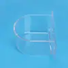 Comedero para pájaros caja de comida comedero para conejos comedero para pájaros cuenco de comida caja de comida semicircular verde transparente jaula accesorios para jaula de pájaros suministros para pájaros
