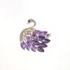 Broche de Cisne de Cristal estilo Coreano Lujo Ligero de Alta Gama Estilo Chanel Vintage Corsage Pin Antideslizante Accesorios de Ropa
