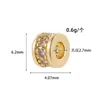Acessórios de Colar Banhados a Ouro Cobre de Alta Retenção de Cor Espaçadores de Zircônia Microcravejados Rodas Espaçadoras Contas Pulseira de Cristal DIY