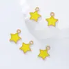 Colgantes de Estrella de Colores, Adornos de Estrella de Cinco Puntas con Goteo de Aceite, Colgantes Pequeños, Accesorios Hechos a Mano para Bricolaje, Materiales para Accesorios de Pulseras y Collares