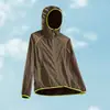 Ropa de protección solar para exteriores UPF100+ protección UV ultraligera seda de hielo transpirable unisex chaqueta para la piel con capucha