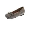 Zapatos planos de estilo francés con lazo dulce de lunares y punta descubierta para mujer, nueva colección otoño 2026, Mocasines Mary Jane sin cordones