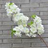 Flor Artificial Rama de Flor de Cerezo Artificial 4 Horquillas 3 Horquillas Flor de Pera Flor de Durazno Rama de Árbol de Flor de Cerezo Decoración de Boda Flor Falsa