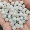 Contas de Jade Esmeralda com furo grande Contas soltas de Jade 8mm Pulseira Colar Confucionista Acessórios de joalheria Contas Contas feitas à mão Atacado