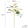 Ramo Popular Transfronterizo de Flores Artificiales de Peonía de Cuatro Cabezas para Decoración del Hogar, Ramo de Flores Artificiales de Alta Gama para Decoración de Espacios de Hotel