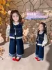 Conjunto de Niña para Primavera y Otoño 2026 Nueva Moda Ropa de Principios de Otoño Conjunto de Otoño Infantil Chaleco de Mezclilla para Bebé Conjunto de Tres Piezas