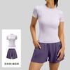 Juyitang Estilo Europeu e Americano Cor Sólida Roupa Esportiva Cintura Alta Justa Corrida Empina Bumbum Roupa de Fitness Yoga para Mulheres
