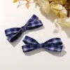 Estilo Preppy Coreano Tela Retro Cuadros Lazo DIY Pasador Pinza Lateral Goma Elástica Zapatos y Calcetines para Mujer Broche Accesorios