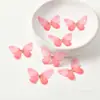Acessórios de Borboleta Simulada de Camada Dupla DIY Feitos à Mão Estéreo Borboleta Pequena Decorações para Roupas Tecido Acessórios de Borboleta Simulada