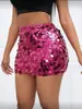 Primavera/Verão 2026 Comércio Exterior Transfronteiriço Amazon Moda Irregular com Lantejoulas Saia Ultra-Curta Conjunto para Festa Noturna Feminino