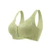 Meia-idade e Mãe Idosa Lace Front Buckle Underwear Colete Fino Sutiã Sem Aro Feminino Sutiã de Enfermagem