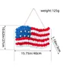 Guirlanda Dia da Independência Americana Atacado Transfronteiriço Nova Coroa de Flores Artificiais Pendurada na Porta Decoração de Festa ao Ar Livre no Pátio Pendurada
