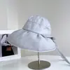 Chapéu Bucket Fashion Estilo Fada com Costas Abertas e Laço para Mulheres, Chapéu de Sol para Proteção Solar de Verão para Férias e Passeios