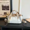 Bolsa de cordón de estilo moderno y relajado con bloques de color, bolso de hombro casual y minimalista de estilo coreano, bolso de mano chic para mujeres jóvenes, adecuado para ir al trabajo.
