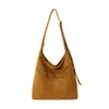 Dropshipping Transfronterizo Bolso Casual Retro de Gran Capacidad Bajo el Brazo para Mujer Bolso Tote de Felpa Gamuzada de Alta Calidad Bolso de Mano Simple para Mujer