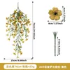 Flores Artificiais Amazon Transfronteiriças Decoração de Pátio Externo Eucalipto Violeta Flores Artificiais de Rattan Suspensas Fabricante Atacado