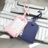 Amazon Productos en Stock Transfronterizos Pasa de Abordar de Cuero PU de Doble Cara Se Puede Personalizar LOGOTIPO con Tarjeta de Papel Cordón de Remache de Hongo Etiqueta de Equipaje