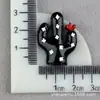 Pegamento Cremoso Cactus Miniatura Planta Suculenta Enmacetada Accesorios de Resina Tocado Accesorios para el Cabello Material para Funda de Teléfono Móvil DIY