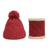 Chapéu de lã tricotado para outono e inverno com forro de fleece, chapéu de chenille espessado para proteção das orelhas, chapéu com aquecedor de pescoço integrado, à prova de frio e quente