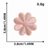 Patch de flor de oito pétalas de cor sólida bordado para consertar furos em roupas, patch de tecido bordado termocolante acessório