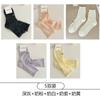 Calcetines de Malla Calados para Primavera y Otoño para Mujer, Zapatos Mary Jane Lindos de Encaje Estilo Coreano de Media Pantorrilla, Calcetines de Algodón con Lazo Dulce