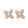 Pendientes de plata de ley S925 con forma de tesoro de color natural para mujer, ligeros, de lujo, de alta gama, con perlas, brillantes, exquisitos, sin decoloración.