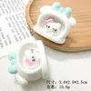 Cor sólida tridimensional forma de boneca fofa cola de creme diy micro paisagem ornamentos de carro material de pingente acessórios de resina