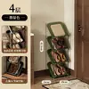 Zapatero multicapa, simple y ahorrador de espacio para apartamentos de alquiler, organizador de zapatos detrás de la puerta, estante de almacenamiento para dormitorios, zapatero inclinado de lujo ligero
