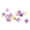 Sonho Flor Seca Violeta Flor Eterna Transparente Vidro Bolha Bola Pingente DIY Jóias Artesanais Brincos Material