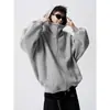 Moda Harajuku casual y relajada, chaqueta con capucha artística y moderna, simple y elegante, nueva pieza versátil de estilo japonés