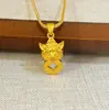 Nuevo Modelo Colgante de Moneda con Hielo-Cristal Chapado en Oro con Pixiu que Muerde Dinero para Buena Fortuna, Directo del Fabricante para Ventas en Vivo de Comercio Electrónico