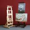 Caballalete de Madera de Haya de Pie de Doble Propósito, Soporte Plegable para Bocetos y Caballete para Pintura al Óleo para Estudiantes de Arte