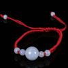 Pulsera de Hebilla Esmeralda Cuerda Roja Tejida a Mano Pulsera de Jade Pulsera de Jade Unisex Cuerda de Mano