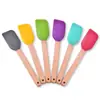 Espátula de silicona colorida, brocha para aceite de repostería, herramientas para preparación de alimentos infantiles juego de 5 piezas, mini utensilios de cocina para hornear, cuchara para mermelada