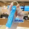 Ampulheta de Preenchimento com Óleo Chaveiro de Velheiro Azul Pingente Acrílico Criativo de Alta Qualidade Ornamento de Cordão para Bolsa Presente