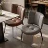 Cadeira de Jantar Minimalista Italiana para Casa Designer Luxo Leve Hotel Cadeira de Negociação Cadeira com Encosto Cadeira de Jantar Estofada de Ponta Bom Item