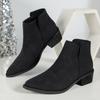 Botas de moda de otoño e invierno 2024 de comercio exterior europeo y americano, botas Chelsea de cuero retro Martins para mujer, botas casuales de talla grande para mujer