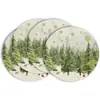 Posavasos Redondo Navideño Popular de Amazon para Restaurante, Decoración de Ambiente, Manteles Individuales Impresos / Set de 4 Piezas