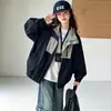 Chaquetas de Bloques de Color para Niñas Primavera y Otoño 2026 Nuevo Estilo de Otoño Abrigos Holgados para Niños Ropa Exterior de Moda para Niños Mayores Venta al por Mayor