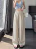 Pantalones Anchos de Lino Tencel Estilo Nuevo de Verano para Mujer, Pantalones Casuales Rectos Sueltos y con Caída de Algodón y Lino, Delgados, Estilo Hielo Seda, Estilo Yamamoto