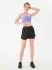 Pantalones Cortos Deportivos de Tres Cuartos Nuevos Transfronterizos Europeos y Americanos para Mujer, Secado Rápido, Elásticos y Frescos, Anti-Exposición, para Correr y Entrenamiento de Fitness