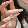 Colar de aço titânio com pingente de gota d'água em zircônia brilhante, design único, acessório de corrente para clavícula requintado, tendência para mulheres