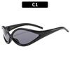 Óculos de Sol Personalizados Futuristas Y2K Transfronteiriços Óculos de Sol Estilo Hip-Hop Europeu e Americano Óculos de Sol Ins com Proteção UV