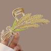 Pinza para el cabello de trigo para mujer, gran agarre en la parte posterior de la cabeza, elegante, de alta gama, con clip de tiburón de metal, nuevo estilo de pinza para el cabello