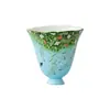 Tazas de Té de Cerámica Azul Pintada de las Dinastías Tang y Song Estilo Pintura al Óleo, con Motivos de Sauce y Golondrina, Adecuadas para Juegos de Té Kung Fu, Artículos del Hogar, Tazas de Degustación y Tazas de Aroma