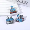 Broche Divertido de Calavera Médica Insignia Metálica Divertida para Doctor Enfermera Diseño de Nicho Pin de Decoración para Lugar de Trabajo Ropa